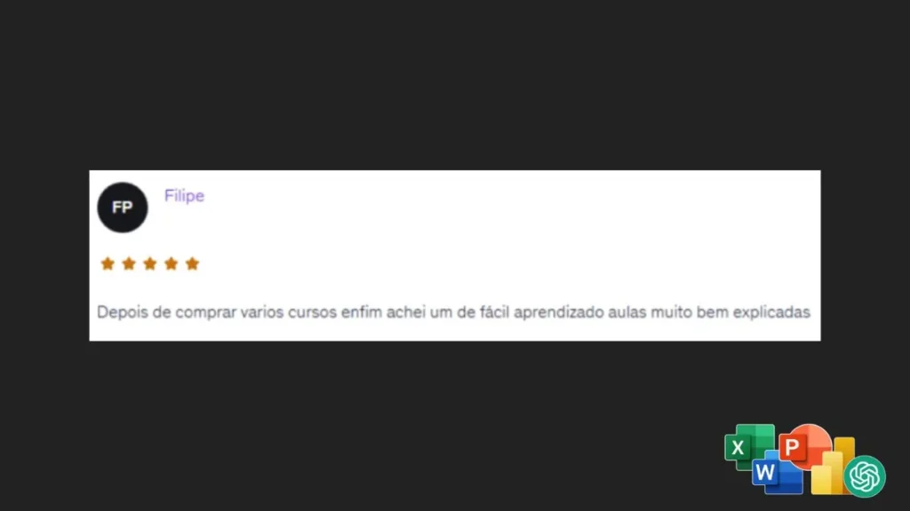 Depoimento de aluno do curso completo pacote office com Wagner Cardoso funciona?